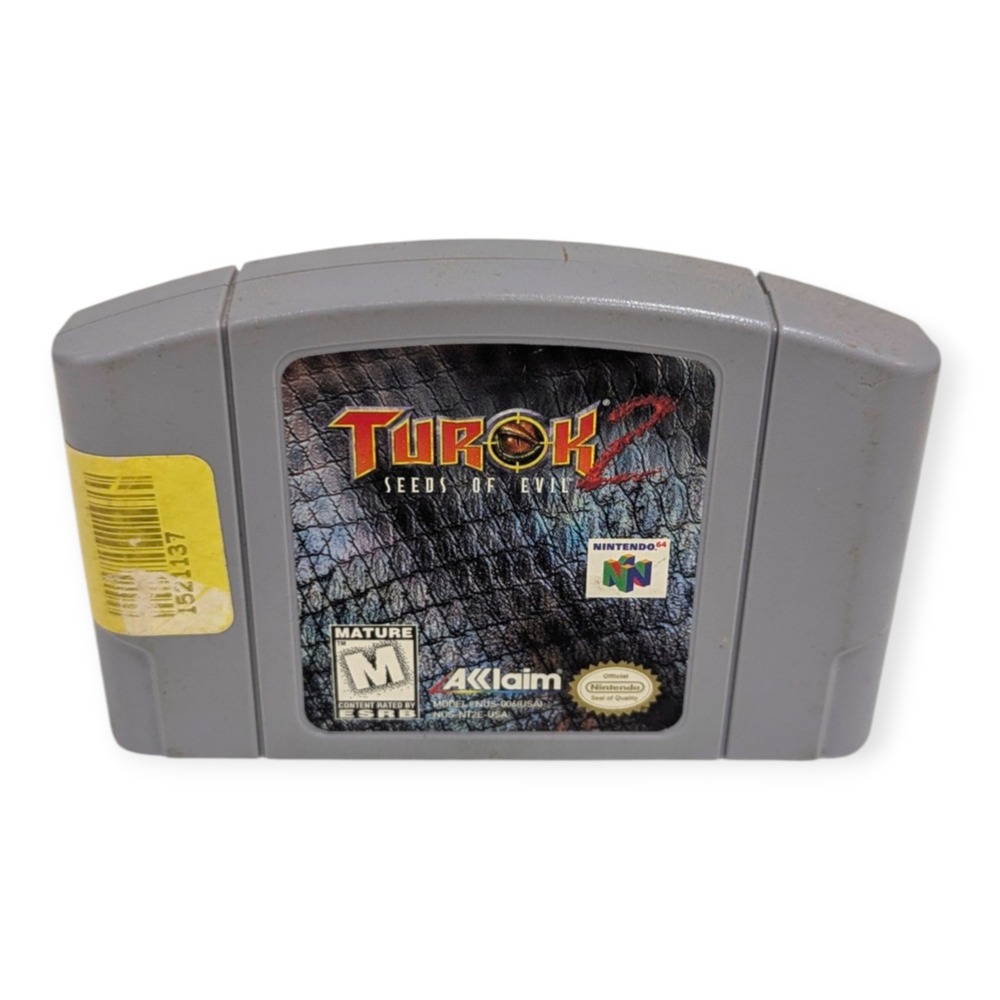 Turok 2 Seeds of Evil Nintendo 64 N64 Video Game Cartridge Acclaim NUS-006 USA